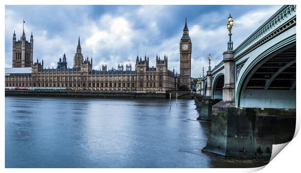 Houses of Parliament at twilight Print by Jason Wells