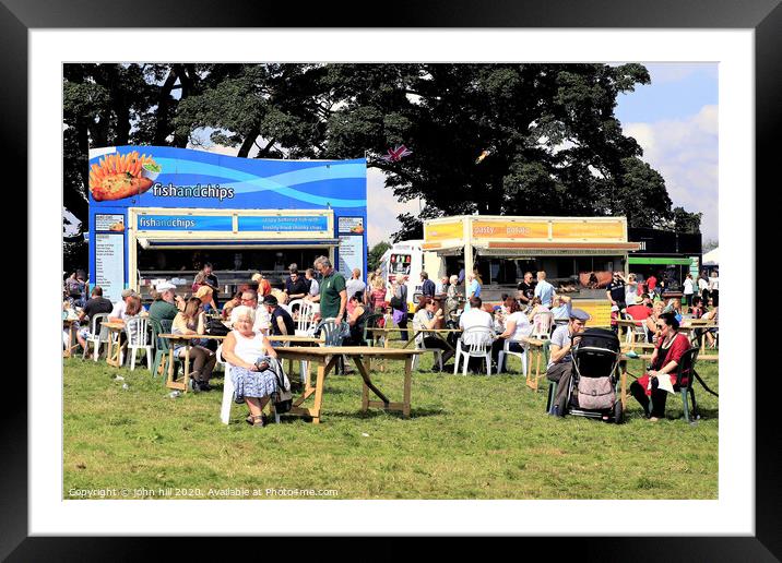 Show ground refreshments at country show. Framed Mounted Print by john hill