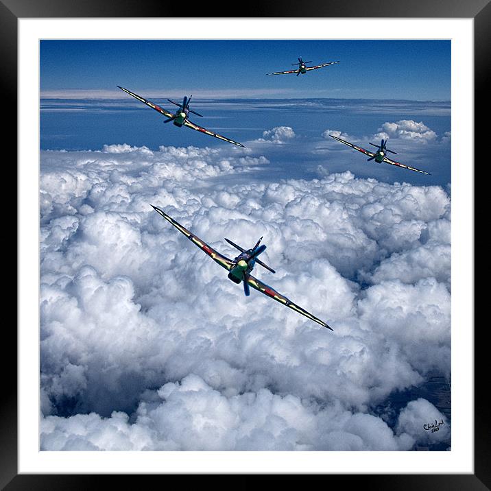 Hurricanes On Your Tail Framed Mounted Print by Chris Lord