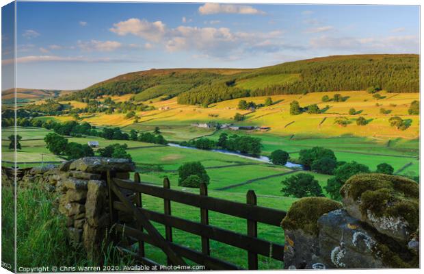 Countryside in Wharfedale Yorkshire Canvas Print by Chris Warren