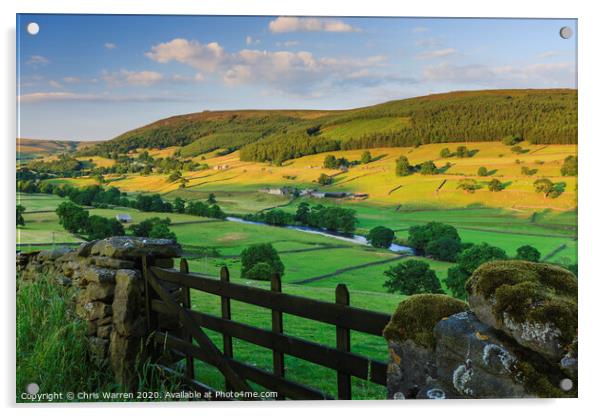 Countryside in Wharfedale Yorkshire Acrylic by Chris Warren