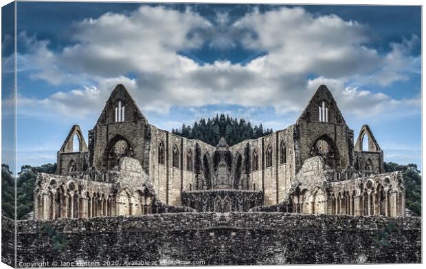 Tintern Abbey  Canvas Print by Jane Metters