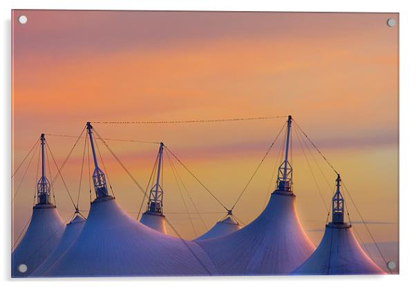 Butlins Sunset Acrylic by Mike Sherman Photog
