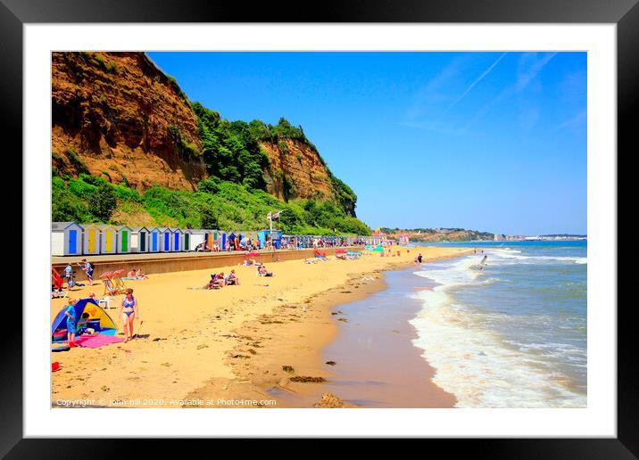 The coast leading to Sandown from Shanklin on the Isle of Wight. Framed Mounted Print by john hill
