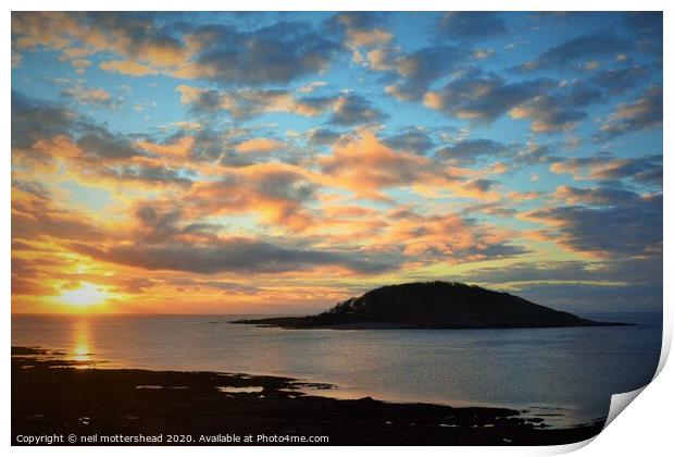Cornish Sunrise And Looe Island. Print by Neil Mottershead