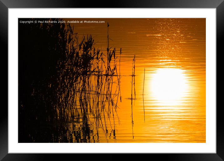 Sunset at Chew Valley lake Framed Mounted Print by Paul Richards