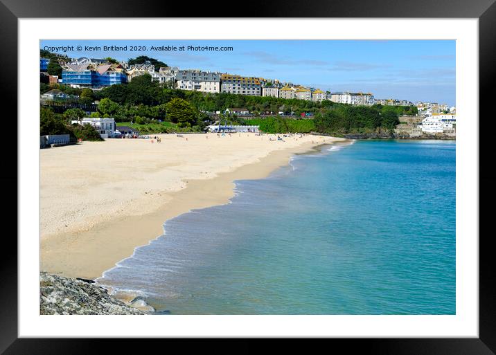porthminster beach st ives cornwall Framed Mounted Print by Kevin Britland