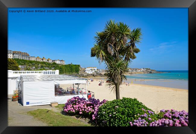 porthminster beach st ives cornwall Framed Print by Kevin Britland