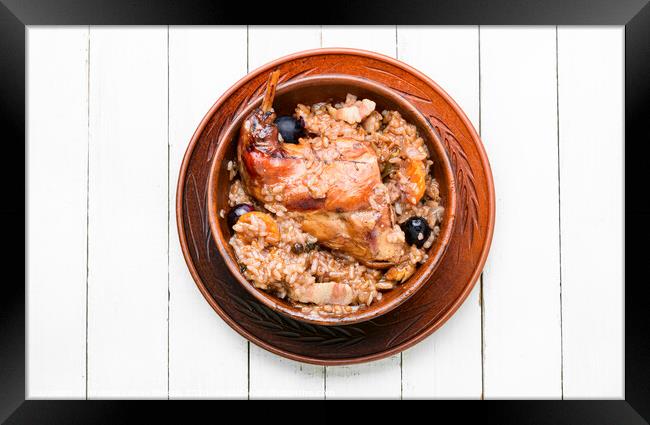 Delicious risotto with rabbit. Framed Print by Mykola Lunov Mykola