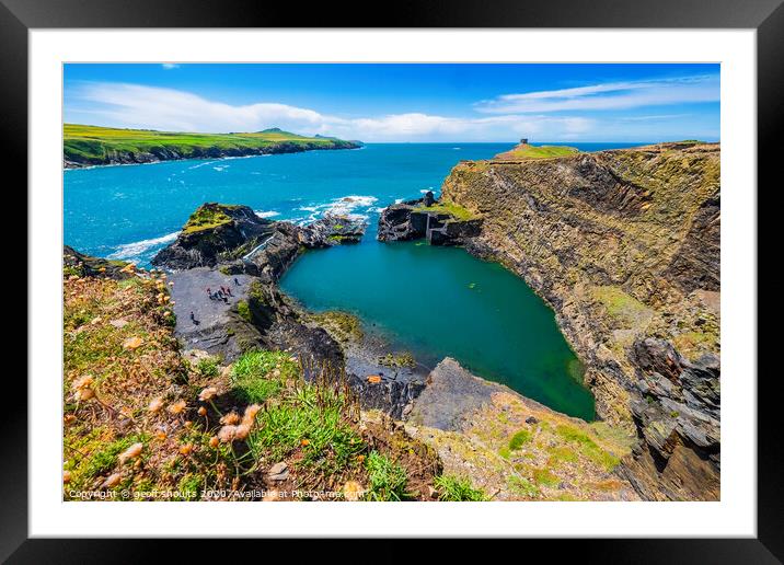 The Blue Lagoon, Abereiddy Framed Mounted Print by geoff shoults