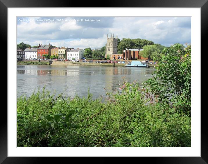 Isleworth Riverside, London Framed Mounted Print by Laurence Tobin