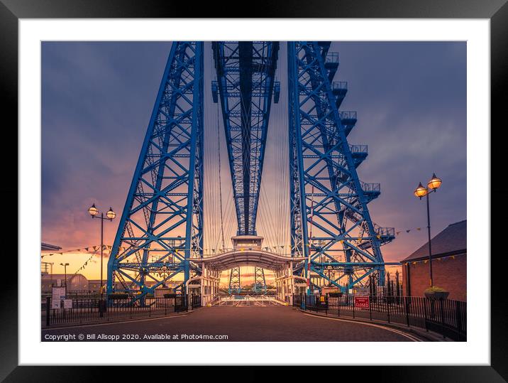 The Transporter Bridge. Framed Mounted Print by Bill Allsopp