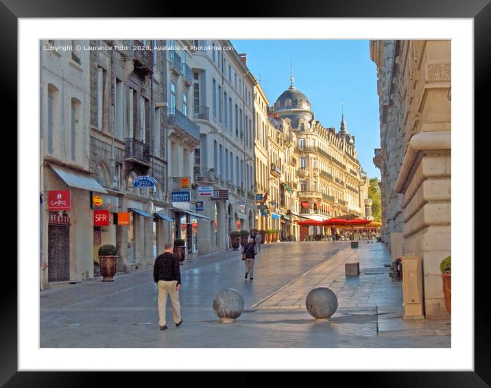 Early Morning. Montpellier, France Framed Mounted Print by Laurence Tobin