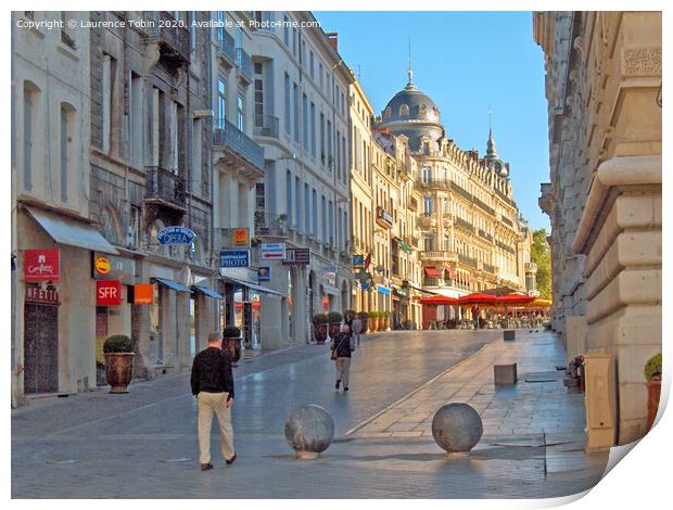 Early Morning. Montpellier, France Print by Laurence Tobin