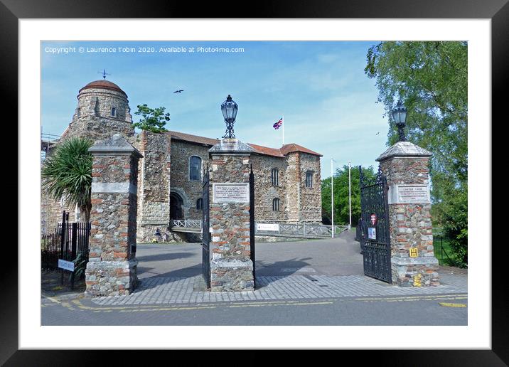Colchester Castle Approach Framed Mounted Print by Laurence Tobin