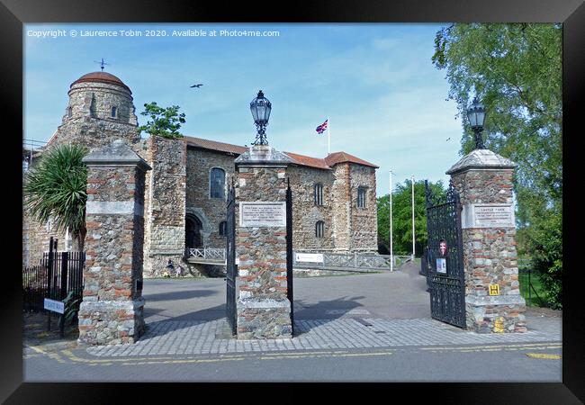 Colchester Castle Approach Framed Print by Laurence Tobin