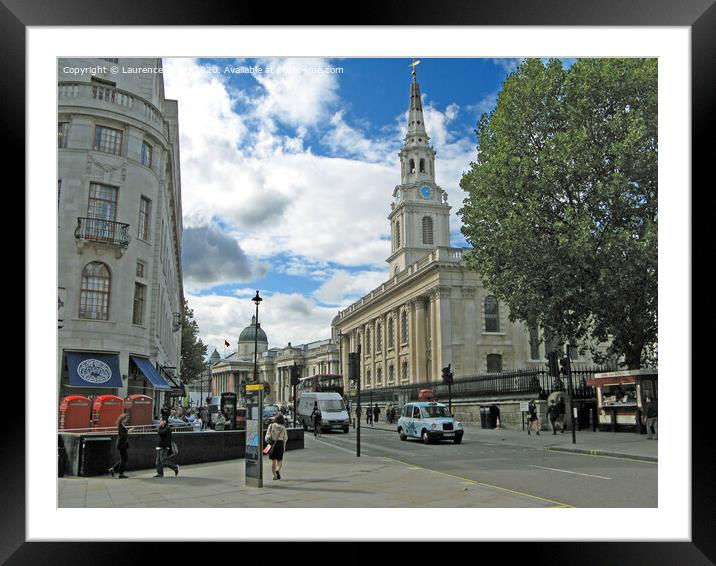 St Martin in the Fields Church, London Framed Mounted Print by Laurence Tobin