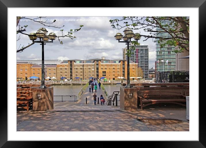 West India Quay. Docklands, London Framed Mounted Print by Laurence Tobin