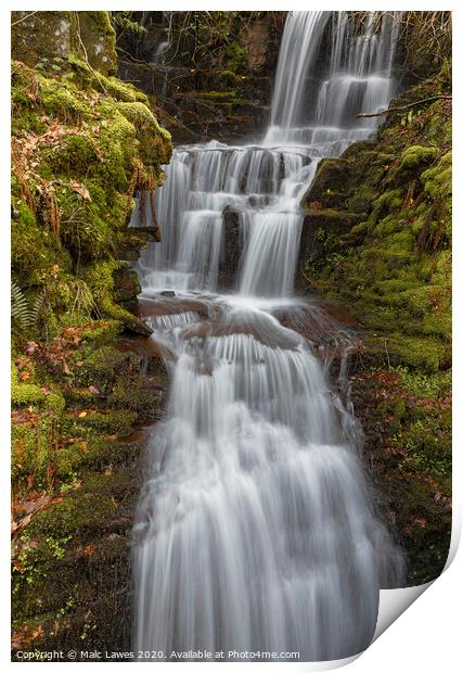 Cycle path waterfall  Print by Malc Lawes