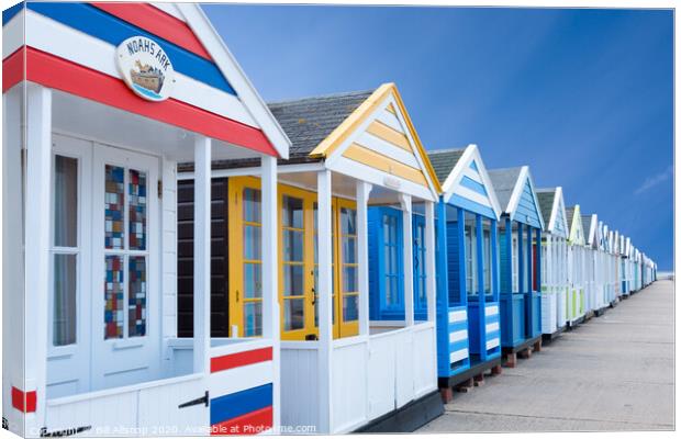 Beach huts at Southwold. Canvas Print by Bill Allsopp