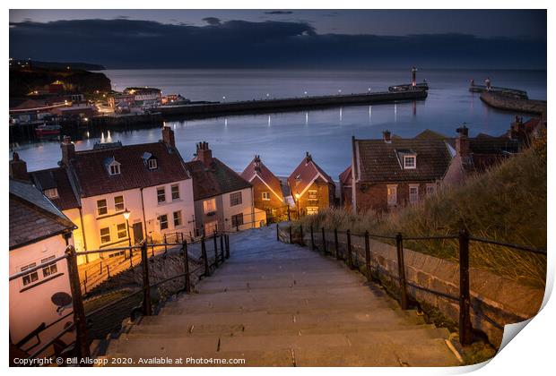 Whiby Sunset. Print by Bill Allsopp