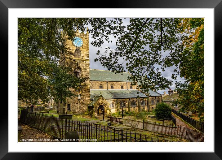 St Michael & All Angels Church, Haworth Framed Mounted Print by kevin cook