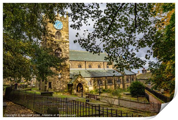 St Michael & All Angels Church, Haworth Print by kevin cook