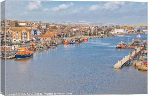 Newhaven Port, England ferry crossing  Canvas Print by Holly Burgess