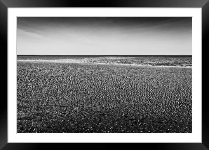 'Abstract in nature' The Thames Estuary at low tide, Shoeburyness, Essex, UK. Framed Mounted Print by Peter Bolton