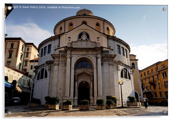 St. Vitus Cathedral, Rijeka, Croatia  Acrylic by Navin Mistry