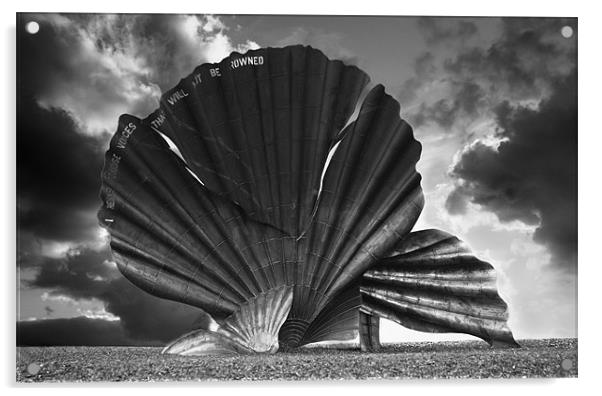 Aldeburgh Scallop Acrylic by Darren Burroughs