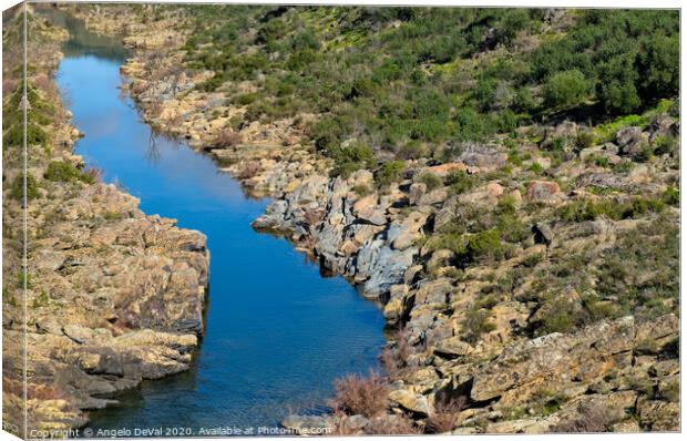 River on the Rocks - Where Algarve meets Alentejo Canvas Print by Angelo DeVal