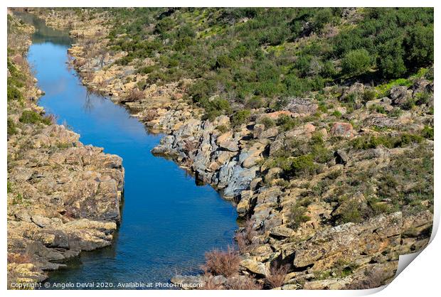 River on the Rocks - Where Algarve meets Alentejo Print by Angelo DeVal