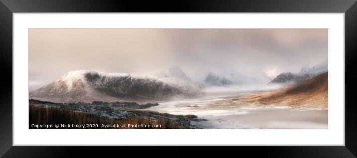 Scottish highlands in winter Framed Mounted Print by Nick Lukey