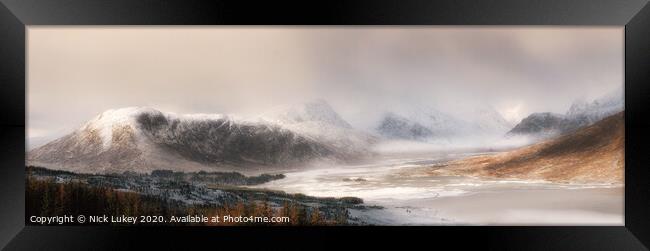 Scottish highlands in winter Framed Print by Nick Lukey