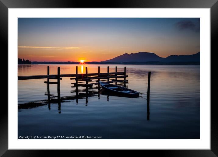 Alpen lake at sunrise Framed Mounted Print by Michael Kemp
