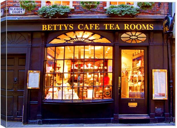 Bettys Tea Room - Stonegate York Canvas Print by Colin Williams Photography
