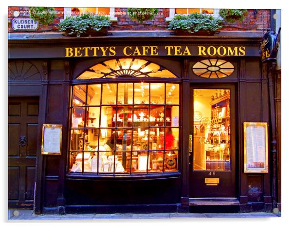Bettys Tea Room - Stonegate York Acrylic by Colin Williams Photography