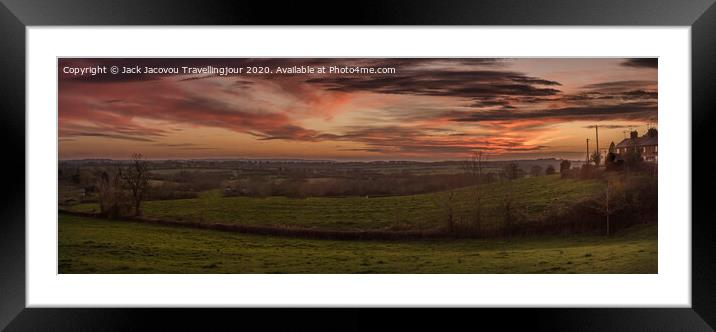 Warwick panorama sunset Framed Mounted Print by Jack Jacovou Travellingjour