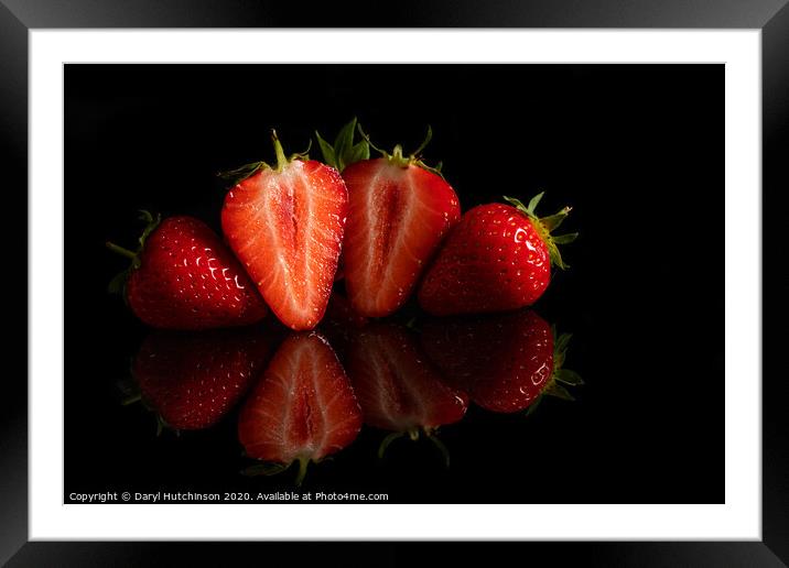 Delicious strawberries Framed Mounted Print by Daryl Peter Hutchinson