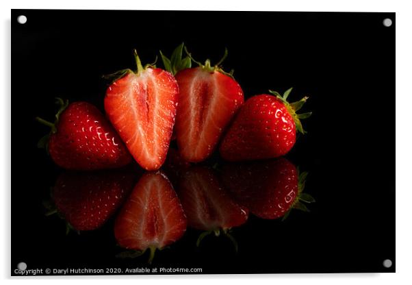 Delicious strawberries Acrylic by Daryl Peter Hutchinson