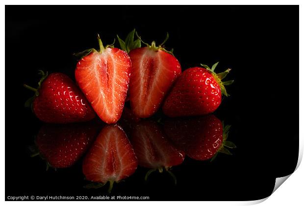 Delicious strawberries Print by Daryl Peter Hutchinson