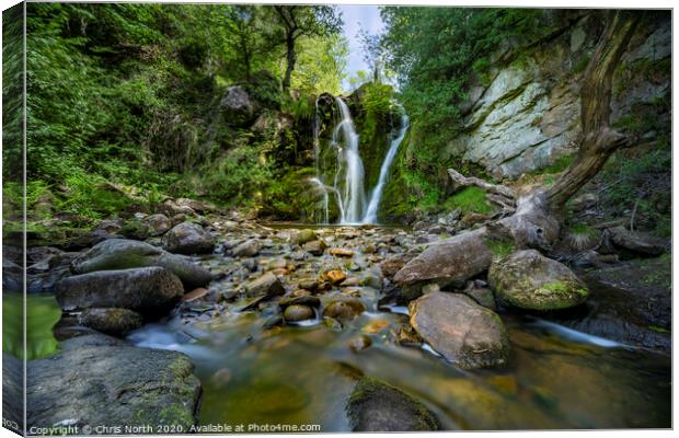 Posforth waterfall, Valley of Desolation.  Bolton  Canvas Print by Chris North