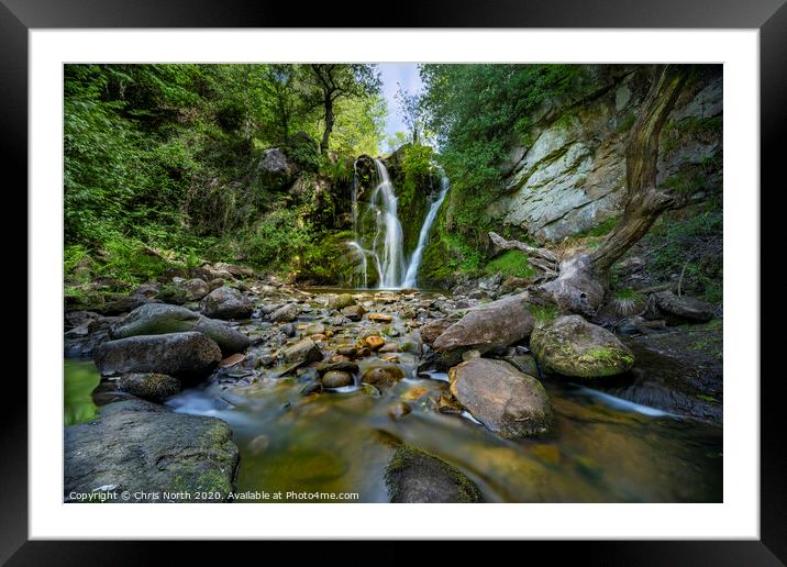 Posforth waterfall, Valley of Desolation.  Bolton  Framed Mounted Print by Chris North