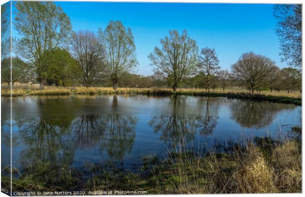 Winter Reflections Canvas Print by Jane Metters