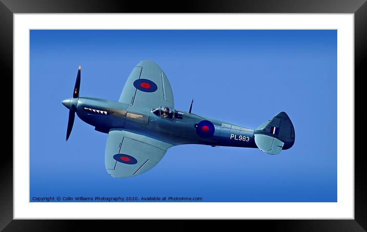 Supermarine Spitfire The NHS Spitfire Framed Mounted Print by Colin Williams Photography
