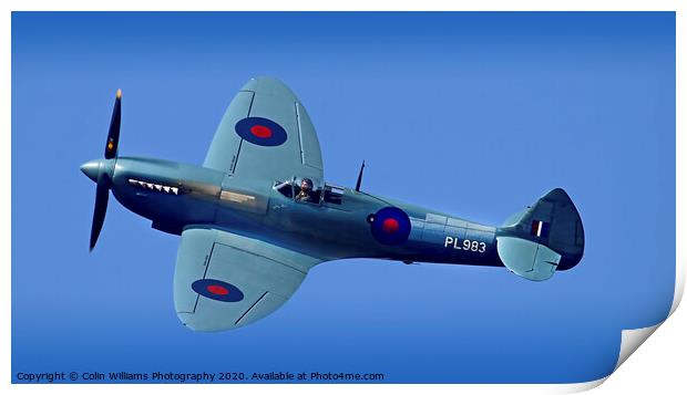 Supermarine Spitfire The NHS Spitfire Print by Colin Williams Photography