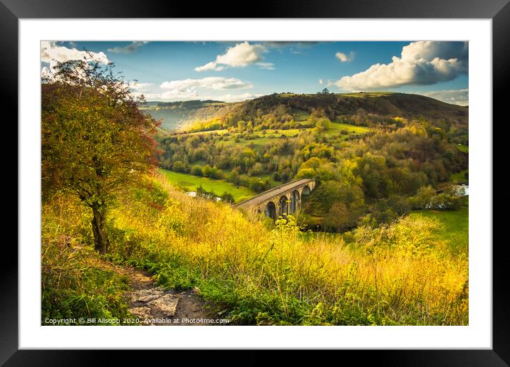 Monsal Dale and the Headstone Viaduct. Framed Mounted Print by Bill Allsopp