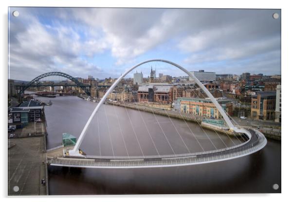 Gateshead Millennium Bridge Acrylic by Mark Jones