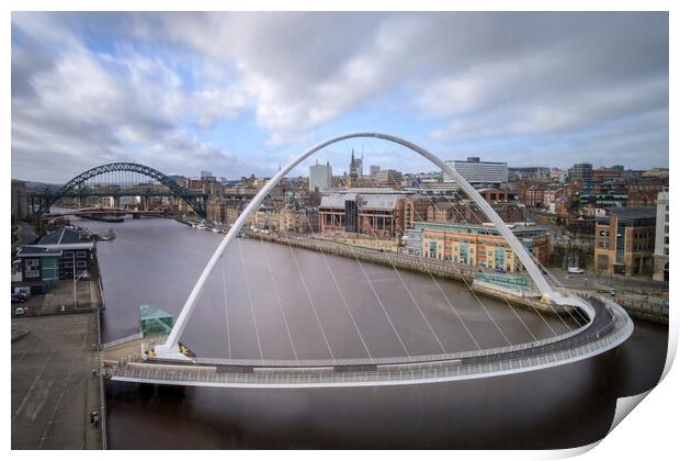 Gateshead Millennium Bridge Print by Mark Jones